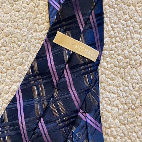 Men’s Michale Kors Tie - navy and purple - Picture 2 of 2